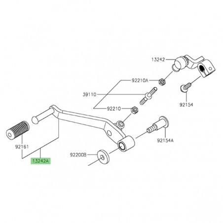 Sélecteur de vitesse d'origine Kawasaki 132420254 | Moto Shop 35
