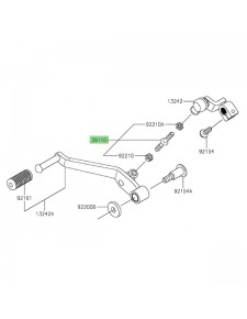 Tige de sélecteur de vitesse Kawasaki 391100311 | Moto Shop 35