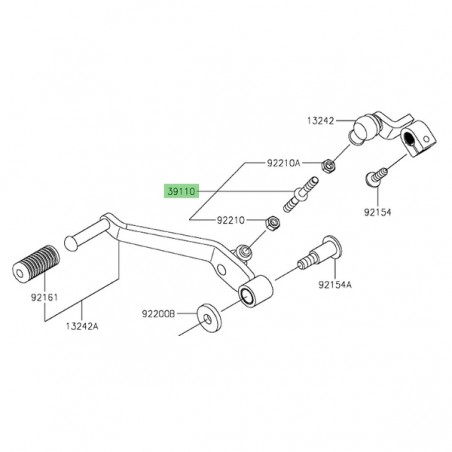 Tige de sélecteur de vitesse Kawasaki 391100311 | Moto Shop 35