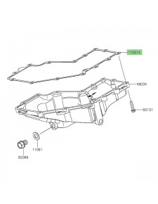 Joint de carter inférieur d'origine Kawasaki 110611251 | Moto Shop 35