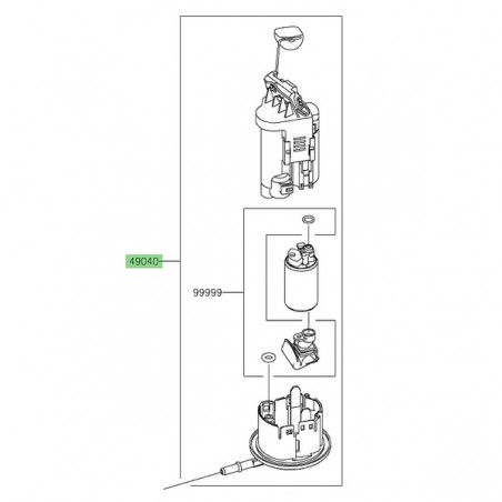 Pompe à essence d'origine Kawasaki 490400823 | Moto Shop 35