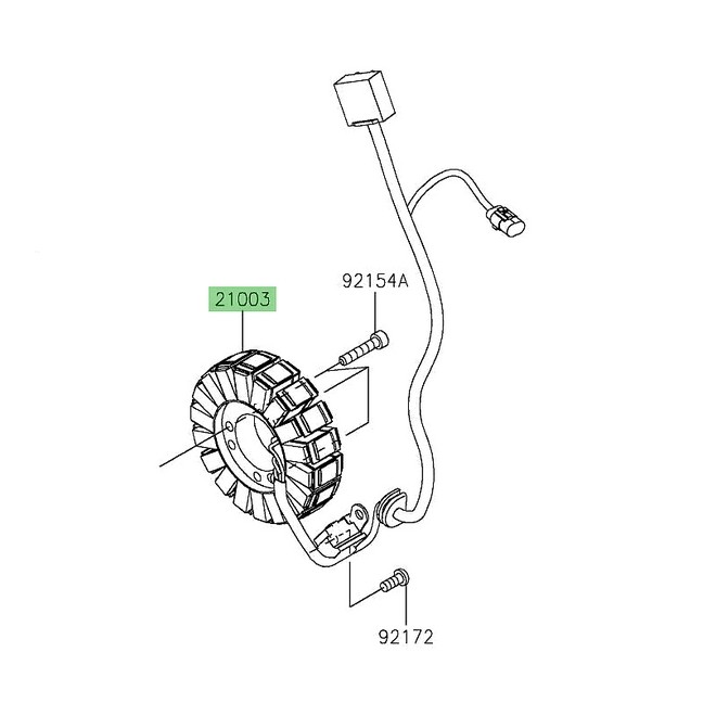 Alternateur d'origine Kawasaki Eliminator 500 (SE) (2024-2025) | Réf. 210030220