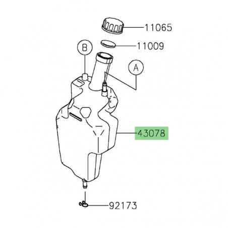 Vase d'expansion Kawasaki Eliminator 500 (+SE) (2024-2025) | Réf. 430780619