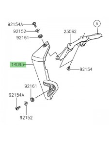 Écope de radiateur gauche Kawasaki Eliminator 500 (+SE) (2024-2025) | Moto Shop 35