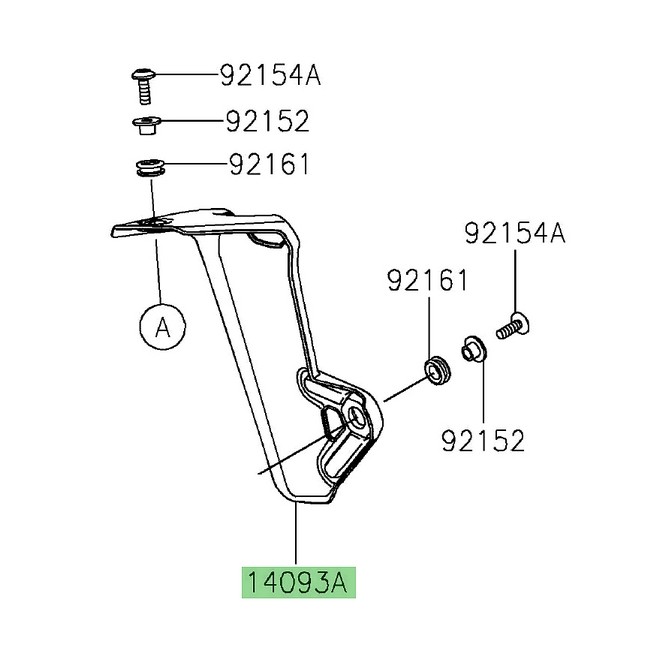 Écope de radiateur droite Kawasaki Eliminator 500 (+SE) (2024-2025) | Moto Shop 35