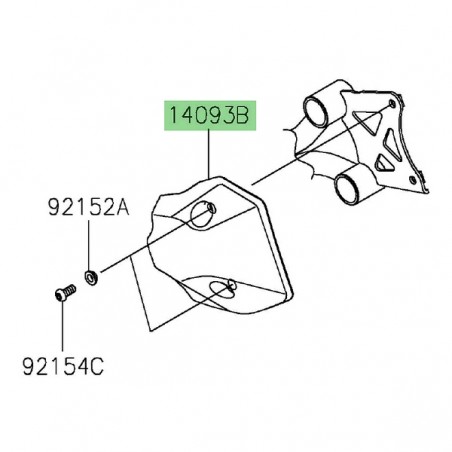 Protection de talon gauche Kawasaki Eliminator 500 (+SE) (2024-2025) | Réf. 140931325