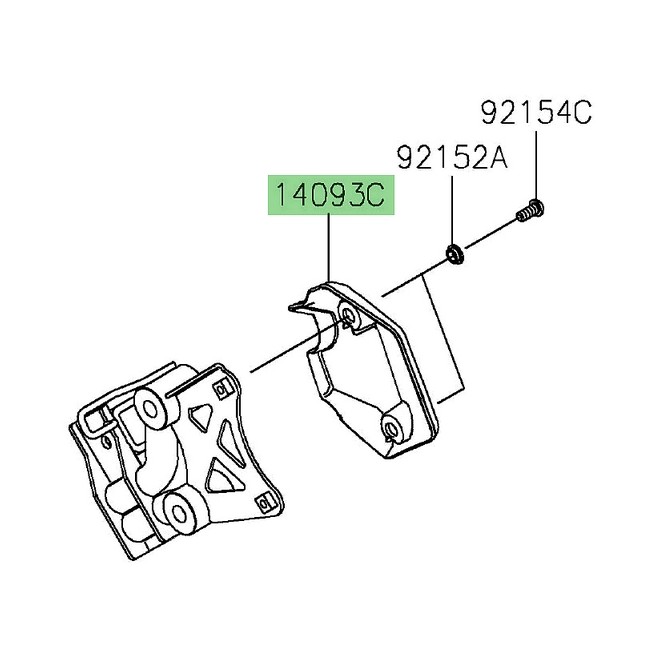 Protection de talon droite Kawasaki Eliminator 500 (+SE) (2024-2025) | Réf. 140931326