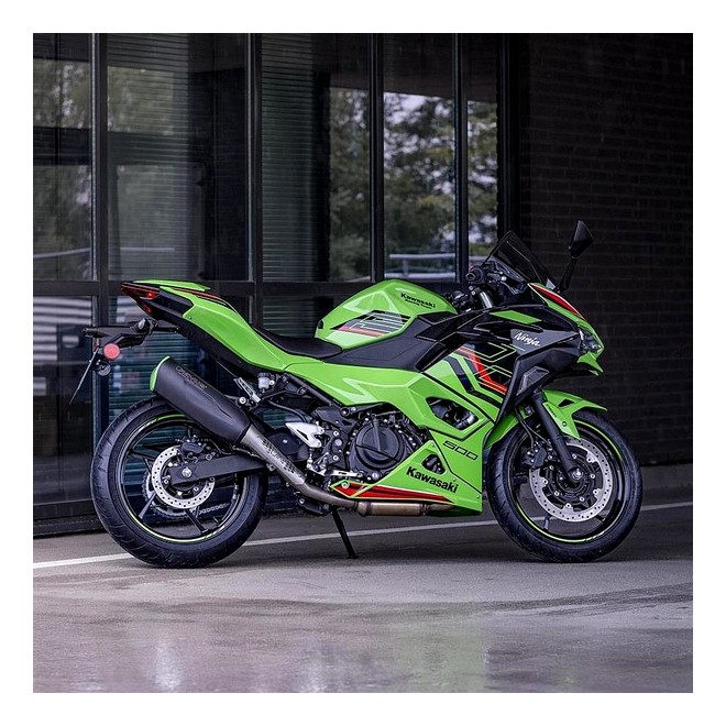 Silencieux Sport Remus (Noir avec liseré vert) Kawasaki 258EXP0131G | Moto Shop 35
