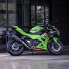 Silencieux Sport Remus (Noir avec liseré vert) Kawasaki 258EXP0131G | Moto Shop 35