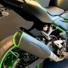 Silencieux Sport Remus (Noir avec liseré vert) Kawasaki 258EXP0131G | Moto Shop 35