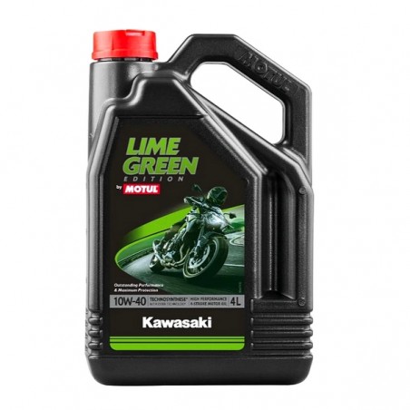 Huile Motul Kawasaki Lime Green 10W40 (4 litres) | Moto Shop 35