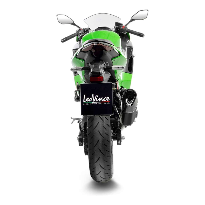 Silencieux LeoVince LV-14R Inox Black Edition Kawasaki Ninja 500 (2024) | Réf. 15607B