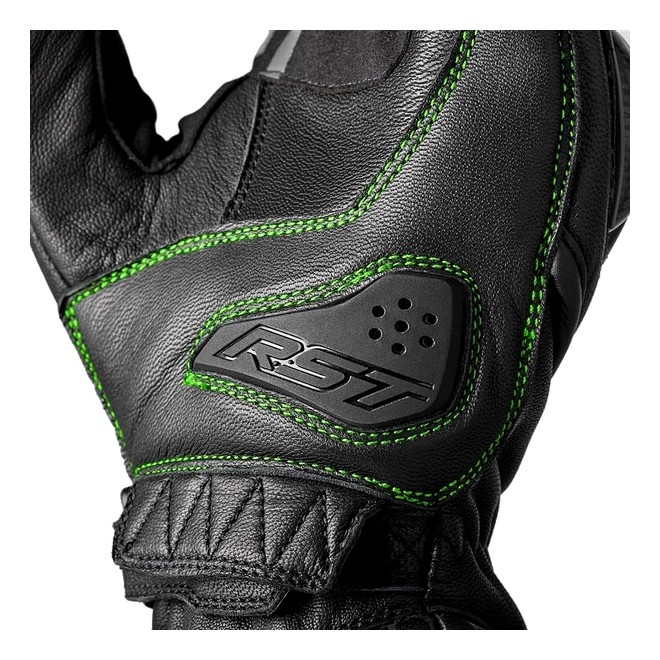 Gants racing cuir noir/vert Kawasaki Milan II | Moto Shop 35