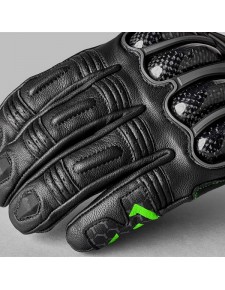 Gants racing cuir noir/vert Kawasaki Milan II | Moto Shop 35