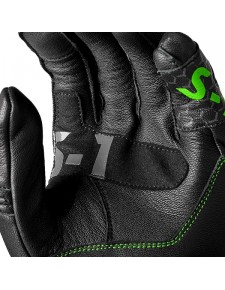 Gants racing cuir noir/vert Kawasaki Milan II | Moto Shop 35