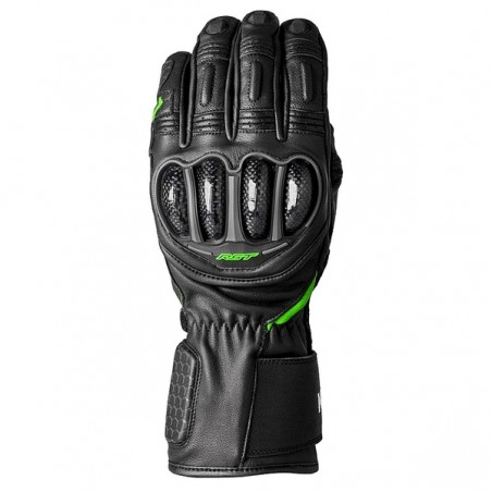 Gants racing cuir noir/vert Kawasaki Milan II | Moto Shop 35
