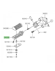 Repose-pieds avant gauche Kawasaki Eliminator 500 (2024-2025) | Réf. 340280316
