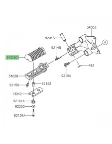 Caoutchouc de repose-pieds avant Kawasaki Eliminator 500 (2024-2025) | Réf. 340280410