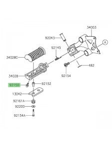 Téton de repose-pieds Kawasaki Eliminator 500 (2024-2025) | Réf. 921501153