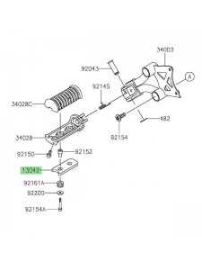 Masselotte de repose-pieds avant Kawasaki 130420812 | Moto Shop 35