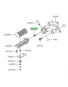 Ressort repose-pieds avant gauche Kawasaki Eliminator 500 (2024-2025) | Réf. 921450360