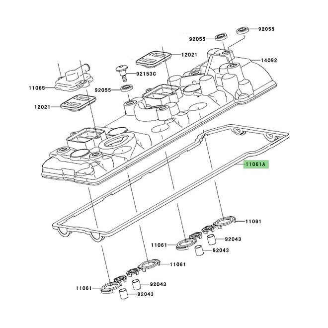 Joint de cache culbuteur Kawasaki 110610263 | Moto Shop 35