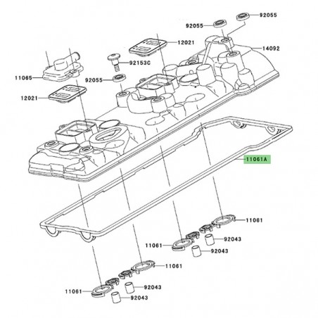Joint de cache culbuteur Kawasaki 110610263 | Moto Shop 35