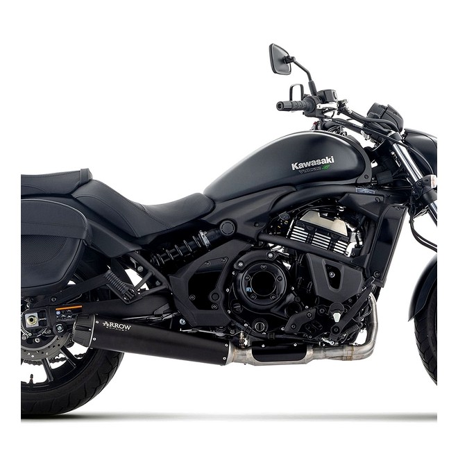 Ligne complète Rebel Aluminium noir Kawasaki Vulcan S (2025) | Réf. 74516RB