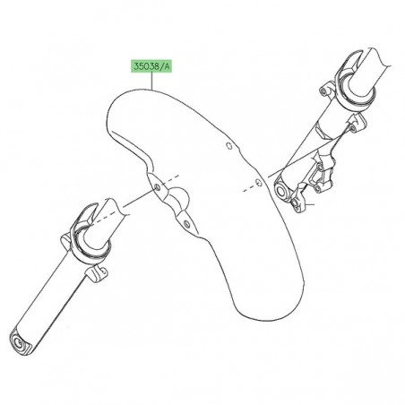 Garde-boue avant peint Kawasaki Eliminator 500 (2024-2025) | Moto Shop 35