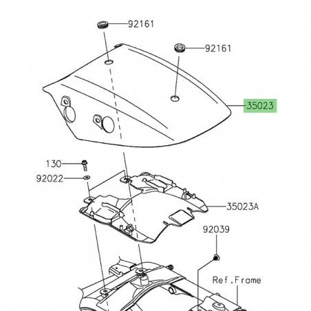 Garde-boue arrière Kawasaki Eliminator 500 (2024-2025) | Moto Shop 35