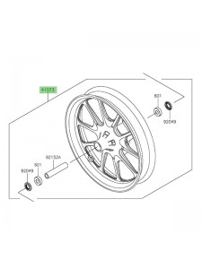 Jante avant Kawasaki Eliminator 500 (2024-2025) | Réf. 410730839QT