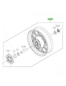 Jante arrière Kawasaki Eliminator 500 (2024-2025)