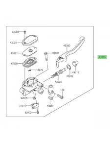 Maître-cylindre de frein avant Kawasaki 430150715 | Moto Shop 35