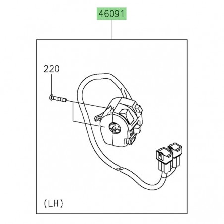 Commodo gauche Kawasaki Eliminator 500 (2024-2025) | Réf. 460910604