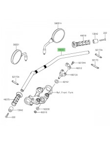 Guidon d'origine Kawasaki Eliminator 500 (2024-2025) | Réf. 46003082526M - 46003082518R - 46003082510