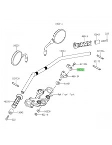 Pontet supérieur de guidon Kawasaki Eliminator 500 (2024-2025) | Réf. 46012010121
