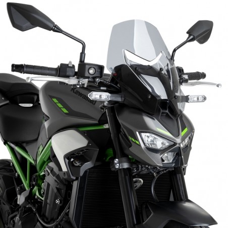 Saute-vent Touring Puig fumé clair Kawasaki Z900 (2025-2026) | Réf. 22440H
