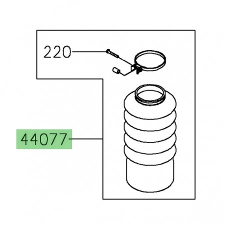 Soufflet de fourche Kawasaki Eliminator 500 SE (2024-2026) | Réf. 440770003