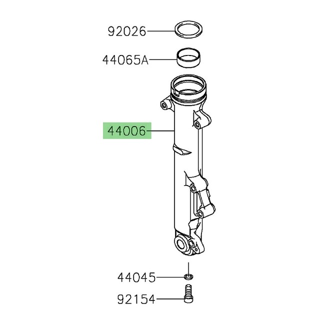 Fourreau de fourche droit Kawasaki Eliminator 500 (+SE) (2024-2026) | Réf. 440060132