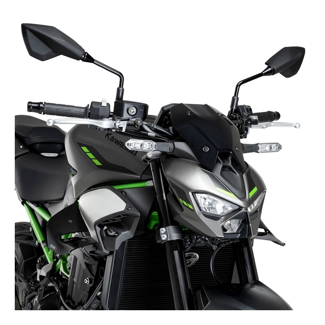 Ailerons latéraux noir brillant Puig D12 Kawasaki Z900 (2025-2026) | Réf. 22445N