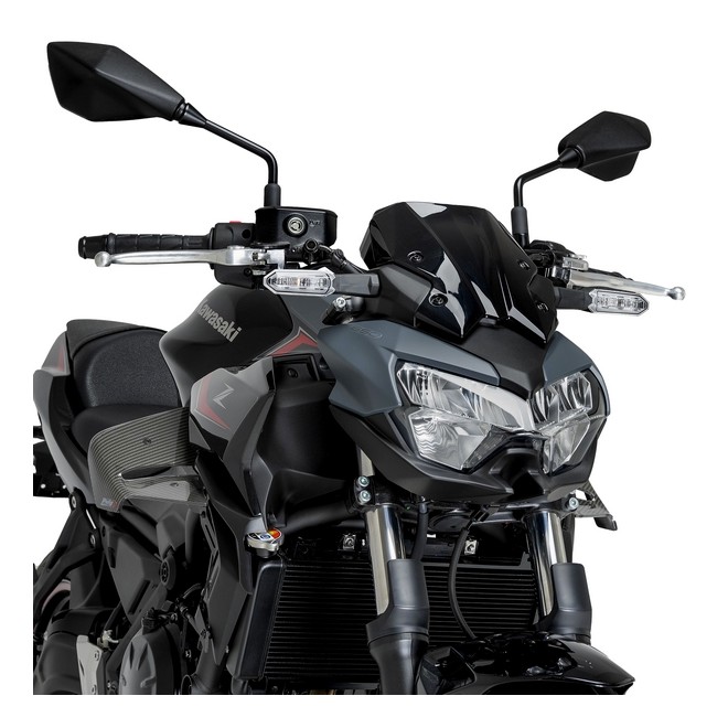 Ailerons latéraux effet carbone Puig D12 Kawasaki Z650 (2020-2025) | Réf. 22472C