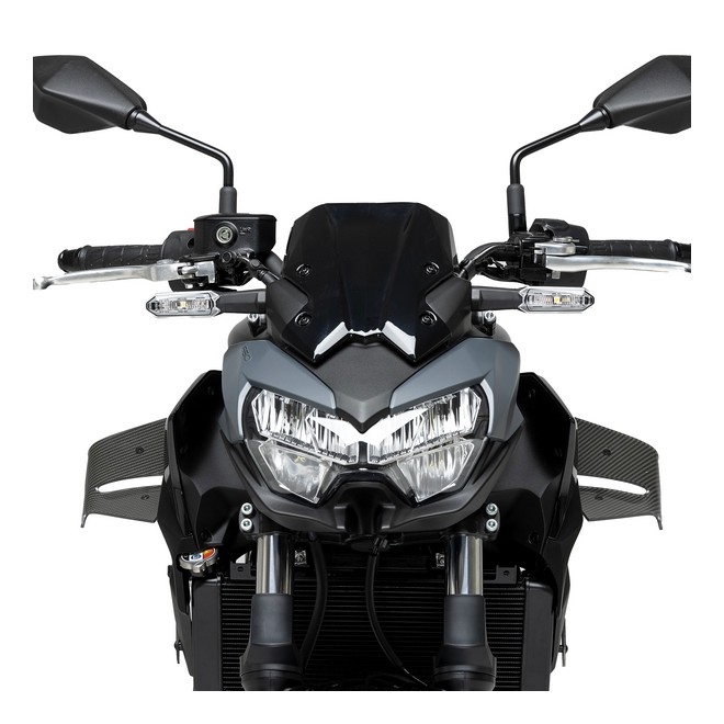 Ailerons latéraux effet carbone Puig D12 Kawasaki Z650 (2020-2025) | Réf. 22472C