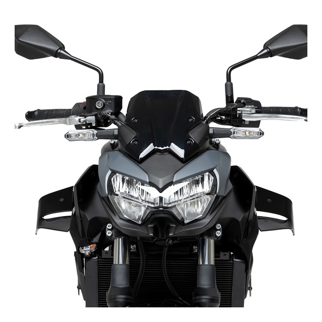 Ailerons latéraux noir brillant Puig D12 Kawasaki Z650 (2020-2025) | Réf. 22472N