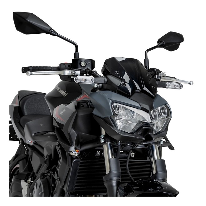 Ailerons latéraux noir mat Puig D12 Kawasaki Z650 (2020-2025) | Réf. 22472J
