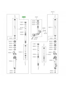 Bras de fourche complet gauche Kawasaki Eliminator 500 (2024-2025) | Réf. 44071158518R