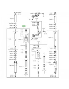 Bras de fourche complet gauche Kawasaki Eliminator 500 SE (2024-2025) | Réf. 44071159218R