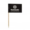 Lot de 200 drapeaux à cocktails verts et noirs Kawasaki | Réf. 206DMU211000