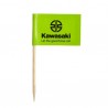 Lot de 200 drapeaux à cocktails verts et noirs Kawasaki | Réf. 206DMU211000