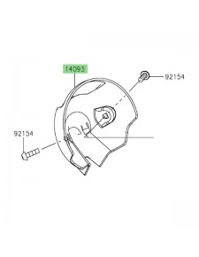 Dessous de compteur Kawasaki 140931351 | Moto Shop 35