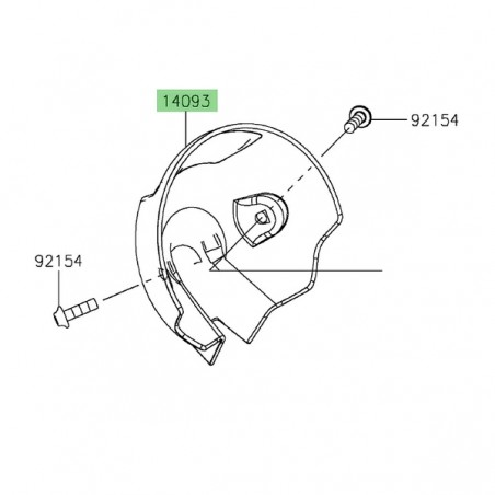 Dessous de compteur Kawasaki 140931351 | Moto Shop 35